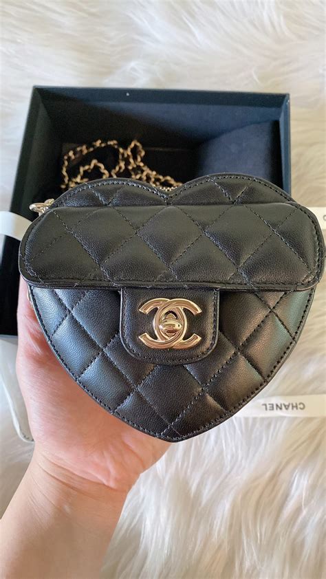 chanel bag with heart chain|chanel heart bag price.